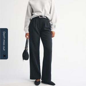 Curve Love A&F Sloane Tailored Wide Leg Pant